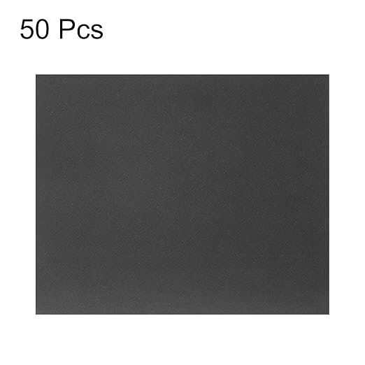 HARFINGTON 50pcs Sandpaper 1200 Grit 9 x 11 Inch C-Weight Backing Silicon Carbide Abrasive Wet Dry Sanding Sheets for Wood Finishing, Metal Sanding, Automotive Polishing