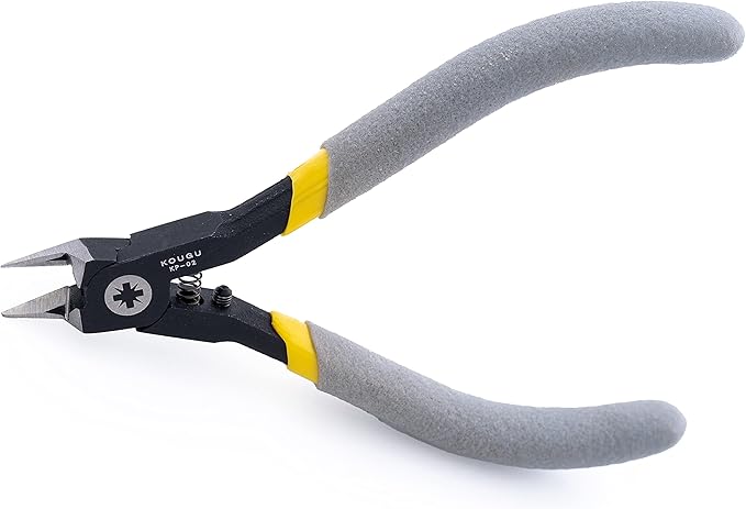 Super Precision Sprue Cutter For Plastic - 5 Inch Steel Side Cutter Nippers With Slim Bilateral Cutting Edges & Non Slip Handles