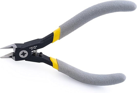 Super Precision Sprue Cutter For Plastic - 5 Inch Steel Side Cutter Nippers With Slim Bilateral Cutting Edges & Non Slip Handles