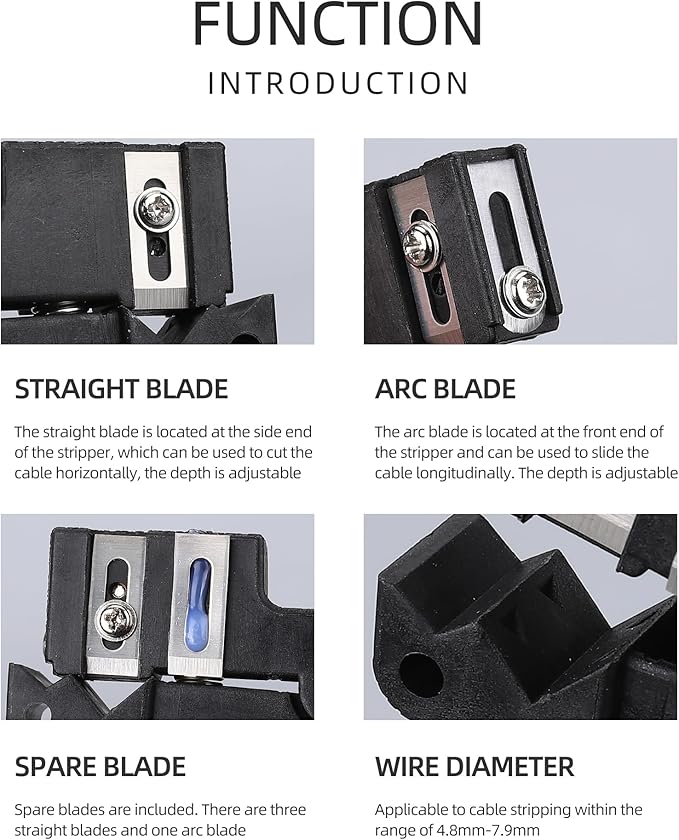 Fiber Optic Tool 45-165 Fiber Loose Tube Transverse Fiber Optic Buffer Tube Coaxial Cable Stripper Coax Stripping Hand Tool