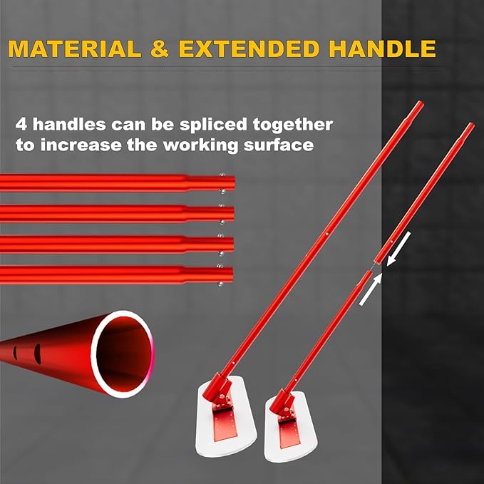 Bull Float Concrete Tools節?8?쇺쇒?2?쇺?Stainless Steel Concrete Float with 4 Combinable Handles節쏞oncrete Bull Float with Trowel節쏞oncrete Bull Float Kit for Concrete Finishing