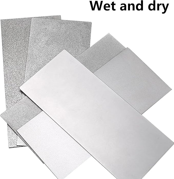 6 Pieces Diamond Sharpening Stone, Diamond Knife Sharpener Plate, Honing Whetstone for Kitchen, Sharpening Dull, Blunt or Tired Edges for Knives and Chisels