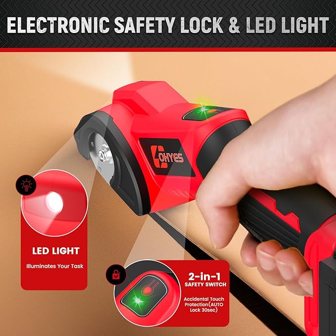 Cordless Electric Scissors Fit for Milwaukee 18v Battery 440RPM Fabric Cutter For Cardboard Carpet Plastic(Battery not included, Added replacement blade)