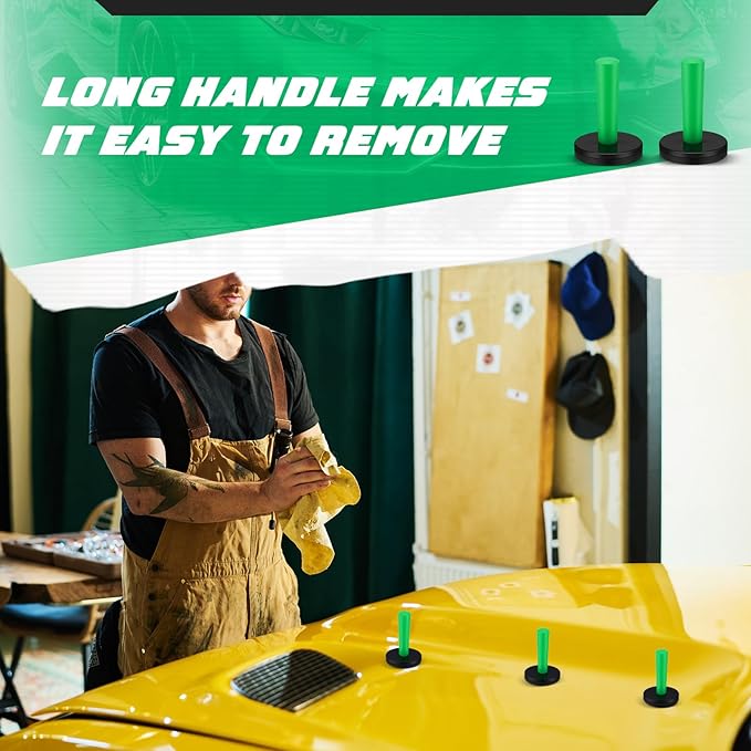 Dunkive 16 Pcs Green Car Vinyl Wrap Magnets Holder Tool Kits for Car Wrapping and Crafts Sign Making Window Tint Tools Magnets