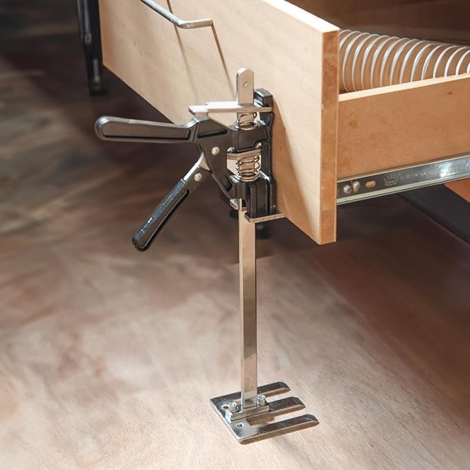 POWERTEC 71912 Labor Saving Arm Jack 2 Pack - 220 lbs Heavy Duty Furniture Lifters, 10" Adjustable Height, for Cabinets, Doors, Appliances, Installation & Home Improvement