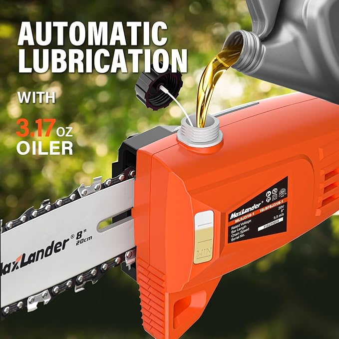 8 Inch Pole Saw and 18 Inch Pole Hedge Trimmer, 2-in-1 Cordless Pole Saws for Tree Trimming, 15-Feet MAX Reach, 16ft/s Speed, 20V Pole Chainsaw with 2.0Ah Battery & Charger