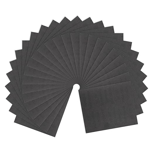 HARFINGTON 25pcs Sandpaper 360 Grit 9 x 11 Inch C-Weight Backing Silicon Carbide Abrasive Wet Dry Sanding Sheets for Wood Finishing, Metal Sanding, Automotive Polishing