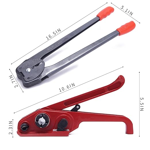 LNYEBN All-in-One Banding Strapping Kit with Poly Strapping Tensioner, 3000ft PP Band, 200 Metal Seals, and Sealer Tools