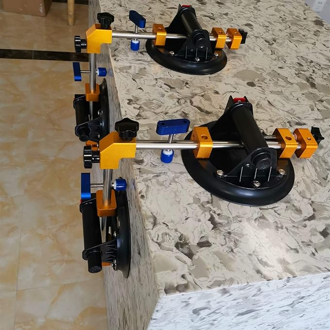 ZUOS Right Angle 90 Degree Countertop Seam Setter with 8" Suction Cup for Seam Joining & Leveling/Professional Countertop, granite竊?Stone, Marble Slab Installation. (2 PACK) (8" seam setter)