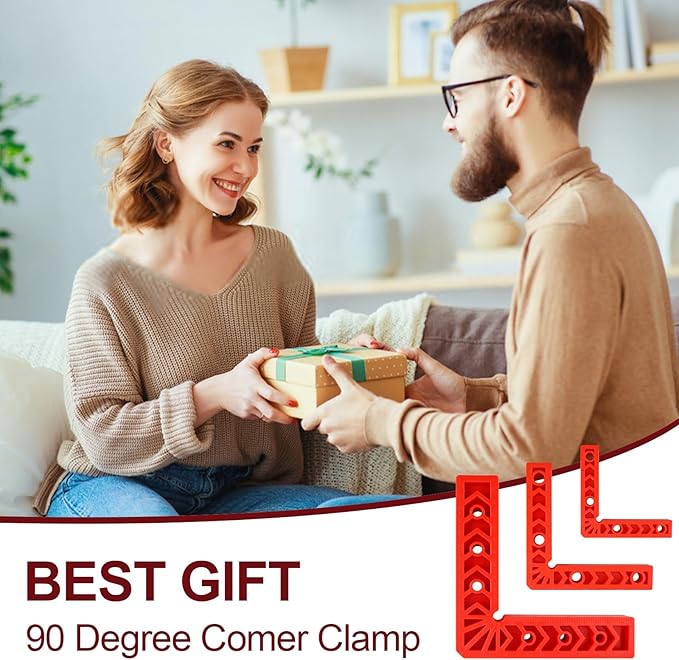 Versatile 90 Degree Clamp Set ??Essential Woodworking Tools for Pictures Frames, Cabinets, and Boxes (3" 4" 6") with Clamps for Woodworking