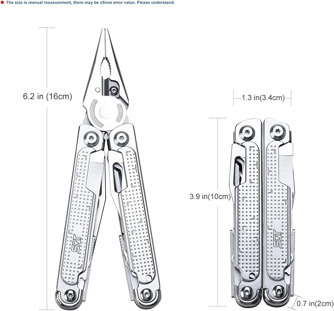 SQT2048 20-in-1 Multitool, Foldable & Self-Locking, Professional Tool for DIY, Home Repairs, Outdoor Camping ??Must-Have Gifts for Men, Compact, Durable, All-in-One Tool for Every Task