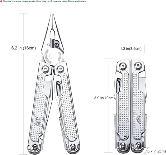 SQT2048 20-in-1 Multitool, Foldable & Self-Locking, Professional Tool for DIY, Home Repairs, Outdoor Camping ??Must-Have Gifts for Men, Compact, Durable, All-in-One Tool for Every Task