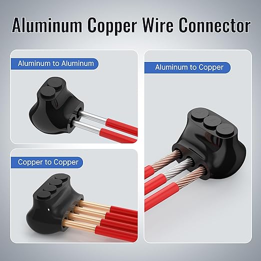 8 Pack 2 Port 3 Port 4 Port Insulated Multi Connectors 4-14 AWG Aluminum to Copper Wire Connectors Slotted Allen Hex Single Entry Splice Electrical Power