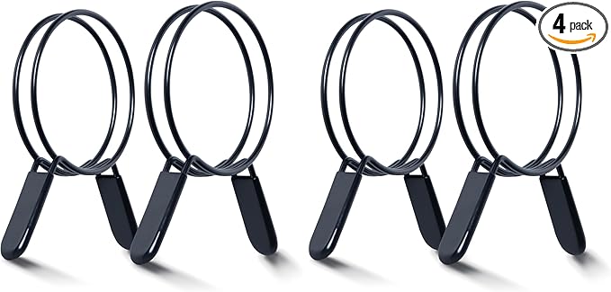 POWERTEC 4 Inch Double Loop Hose Clamps - Quick Release Spring Clamps for Dust Collector and Dryer Vent Hose, 4 pack (70195)