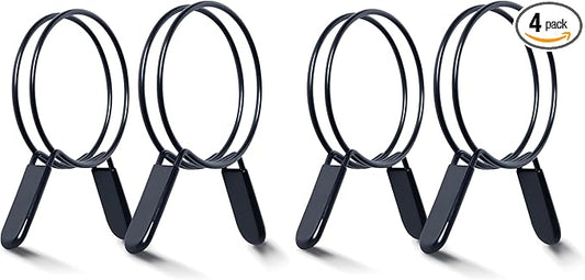 POWERTEC 4 Inch Double Loop Hose Clamps - Quick Release Spring Clamps for Dust Collector and Dryer Vent Hose, 4 pack (70195)