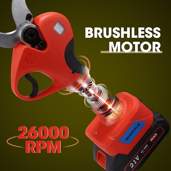 Electric Pruning Shears竊? inches (50mm) Cutting Diameter竊똂ordless Pruning Shears with LCD Display竊?pcs 2000mAh Rechargeable Lithium Battery, 2pcs Upgraded SK5 blades