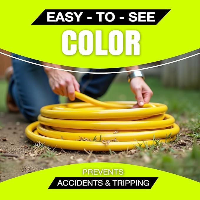 100ft Outdoor/Indoor Extension Cord 10/3 Gauge Ultra Heavy Duty 3 Prong SJTW, Waterproof, Flexible Cold-Resistant Long Power Cord,15A 125V 1875W, Yellow by LifeSupplyUSA