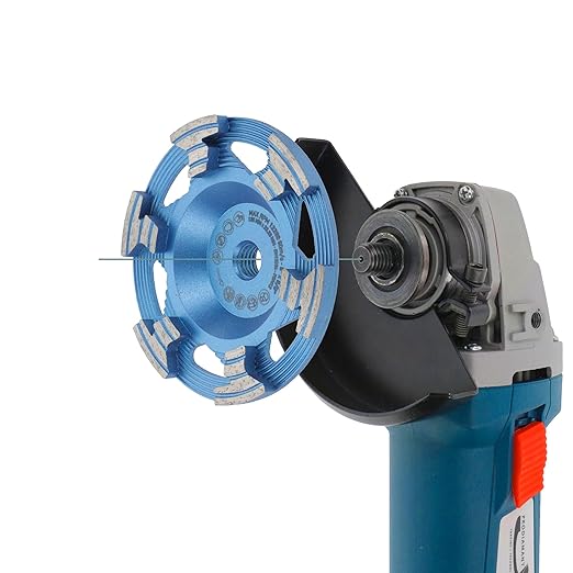 PRODIAMANT 5??Diamond Cup Wheel, 5/8??11 Arbor, Wet/Dry, Max 12,200 RPM ??Concrete, Masonry & Stone Grinding Wheel for Angle Grinder (Model PD-ST51-i58-125 mm)