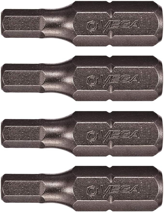 VEGA 5/16" HEX Tamper Proof Security Bits. Professional Grade 쩌 Inch Hex Shank, HEX 5/16" Security Bits. 125HT2064A-4 (Pack of 4)