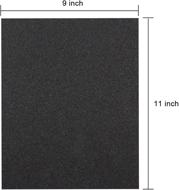Sandpaper Sheets, 1000 Grit Dry Wet Sand Paper, 9 x 11 Inch,Silicon Carbide, for Wood Furniture Finishing,Metal Sanding and Automotive Polishing,10 -Sheet