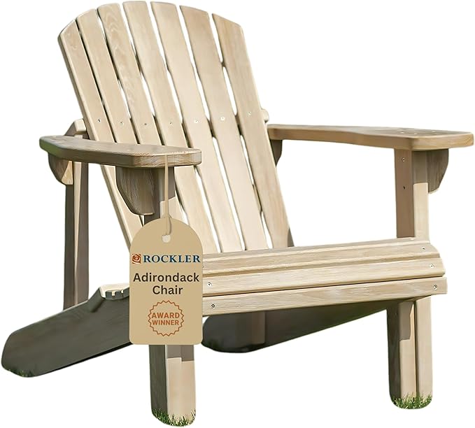 ROCKLER Adirondack Chair Plans with Cardboard Templates ??Easy-to-Build - Classic Adirondack Chair Plan Only -Includes Step-by-Step Instructions for Entire Construction Process ??Made in USA