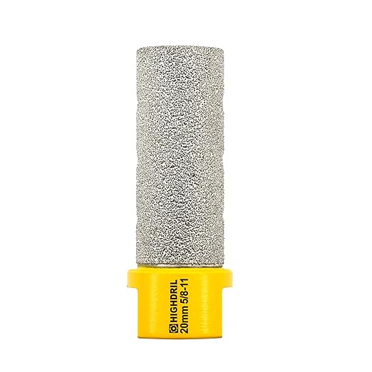 HIGHDRIL Diamond Milling Bit for Enlarging and Shaping Hole,Diameter 20MM (4/5") Dry Drilling Core Bit for Porcelain,Hard Ceramic,Granite and Marble