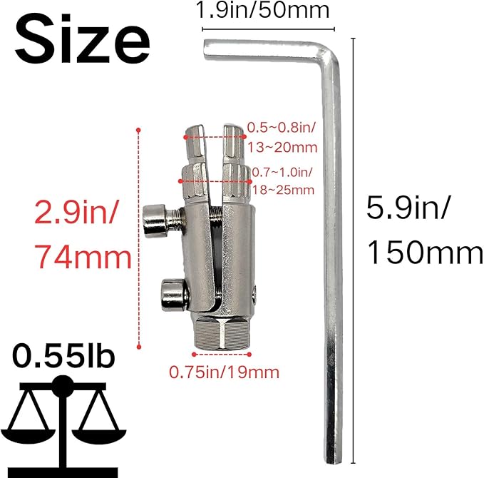 2 sets of pipeline maintenance extraction tools, suitable for 1/2" to 1" broken threads, disassembly and maintenance kit (silver)