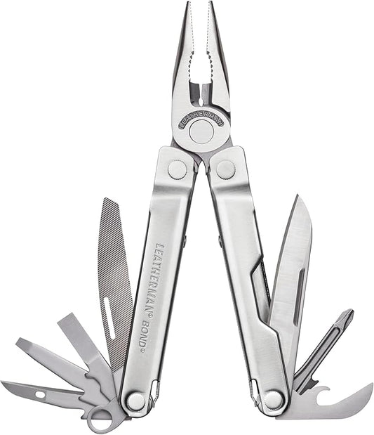 LEATHERMAN, Bond Multitool, Stainless Steel EDC Tool with 420HC Blade, Built in the USA