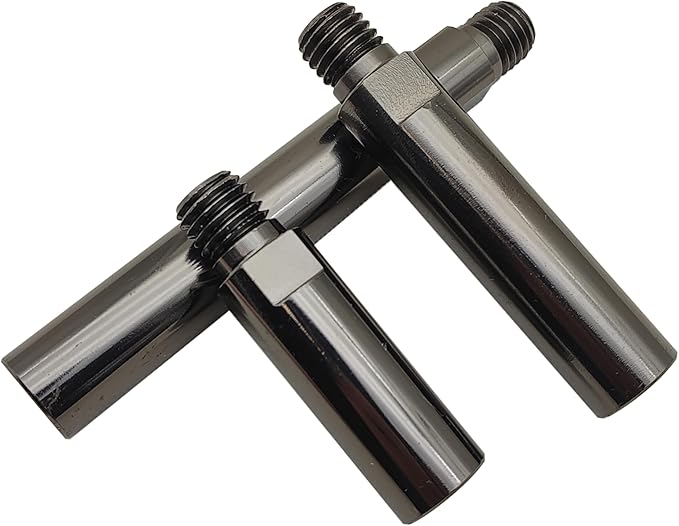 5/8"-11 Glossy Black Angle Grinder Extension Shaft Connecting Rod with Grinder Adjustable Spanner Wrench Flange Nut kit Car Polisher Airway Buff Extender Rotary Extension Kit(Black 3" & 4" & 5.5")