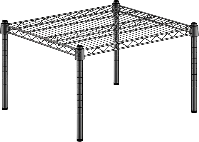 21" x 24" x 14" Black Epoxy Wire Storage Shelf, Dunnage Rack, Commercial 1 Tier Small Shelf