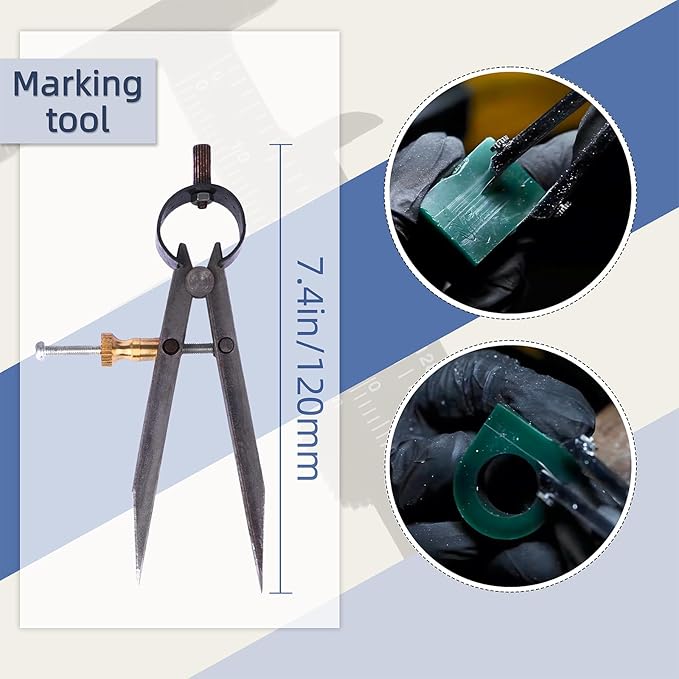 tooltos Jewelry Wax Ring Carving Tools Jewelers Lost Wax Casting Kit Ring Sizer Jewelry Making Kit Jewelers Saw with Blades Bench Pin Carving File Double-Ended