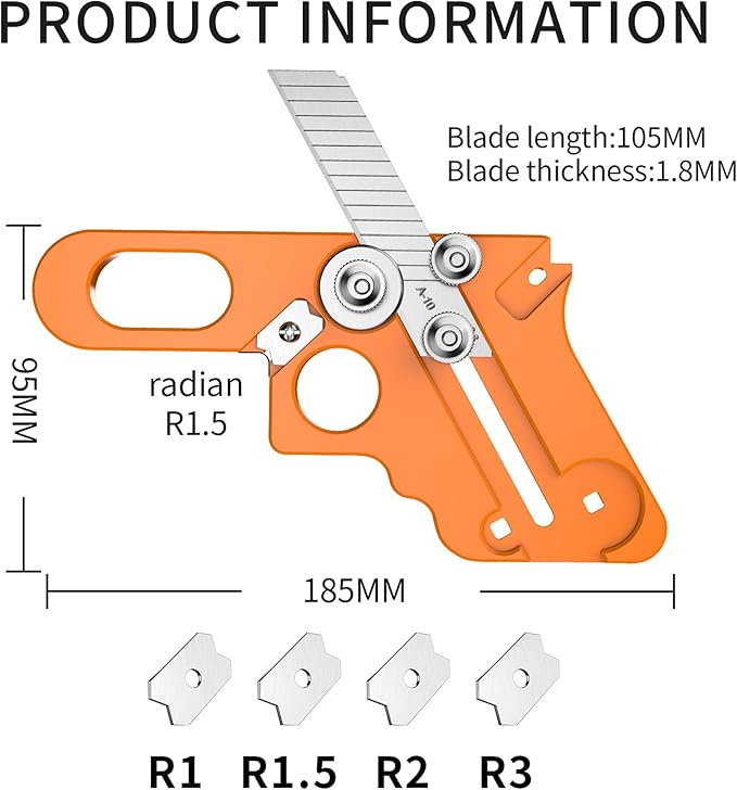 IZIO Edge Banding Trimmer, Veneer Edge Cutter Tool with 10Pcs Blade and 4Pcs Circular Edge scraper, Woodworking Hand Trimming Tool for Wood Edge Banding.veneer edge trimmer，edge banding trimmer tool