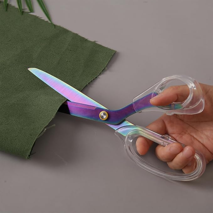 Acrylic Scissors, 9??Ultra-Sharp Titanium Coated Blades and Sharp All-Purpose Scissor, Sewing Scissors, Office Scissor, Comfortable Handle Design, Versatile Usage