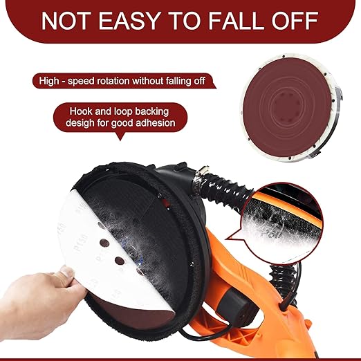Awutzut 9 inch Sanding Discs 240 Grit 8 Holes Hook and Loop Sandpaper for Drywall Sander 10Pack