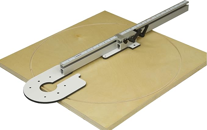 Woodhaven 3312 Adjustable Circle Cutting Jig for Compact Routers - Precision Woodworking tool to make Perfect Circles from 3/4" to 58" for Bosch GKF125CE