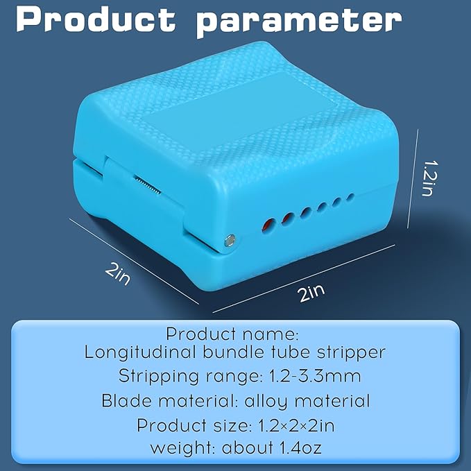 BAOSHLA A-1233 1.2-3.3mm Replaceable blade Cable Tube Slitter Fiber Optic Mid Span Cable Cutting Tool Jacket Tube Slitter Loose Tube Buffer Tube Stripper Stripping range 1.2-3.3mm with 12pcs blade