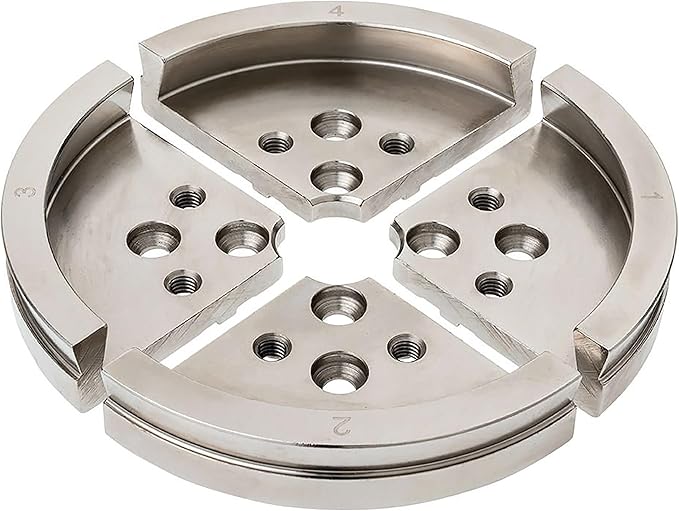 Large 130mm Dovetail Jaws for Woodturning Lathe Chucks, with smooth inside and outside for holding large workpieces, Compatible with Super NOVA 2, G3.