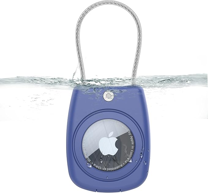 HATALKIN for Air tag Holder for Air tag Keychain Case with Screen Protector,IP68 Waterproof for Air Tags Key Chain for Apple Tag GPS Tracker,for Air Tags-2 Pack Holder for Luggage Key,Backpack