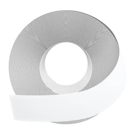 GSCIT Club White Melamine Edge Banding, 1 1/2 inch x 25ft Edge Banding with Hot Melt Adhesive Pre-glued Cabinet Edge Banding Flexible White Veneer Edging for Plywood