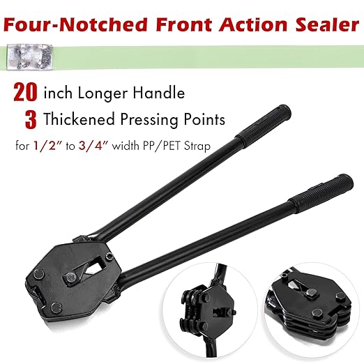 Heavy Duty Pallet Packaging Banding Strapping Kit - Complete Manual Banding Tool Set with Polyester (PET) Strapping, Tensioner, and Cutter - Secure Your Products with Ease