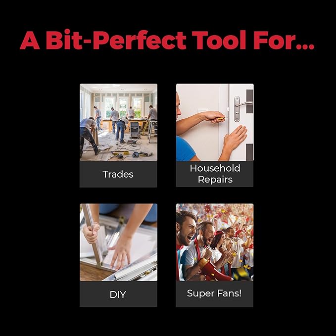 MEGAPRO짰 NHL짰 Team Edition Multi-bit Screwdriver | Officially Licensed NHL짰 Gear | Durable, Ergonomic, Pro-Grade Screwdriver (Ottawa Senators짰)
