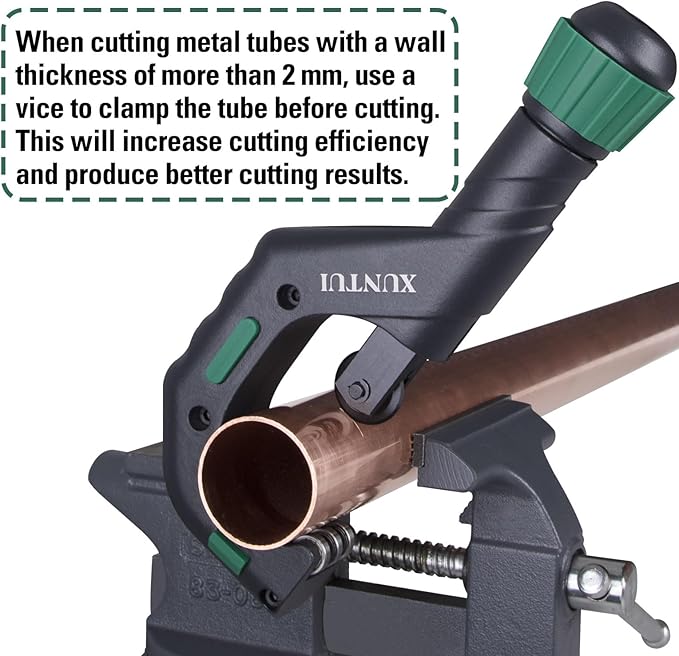 70mm Large Pipe Cutter Kit - Fits 1/4" to 2" Nominal (2.7" Actual OD) - Professional Tubing Cutter w/ SKD11 Blades for HVAC Plumbing - Copper & Aluminum Tool - Includes Reamer & Spare