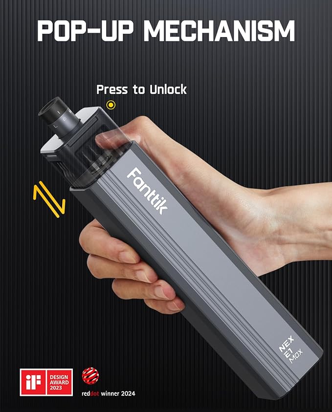 Fanttik E1 Max Electric Screwdriver, Mini Precision Screwdriver Set, 50 Magnetic Bits, Magnetic Storage, 5/32?섃섽ex, Repair Tool Kit for Electronics Phone Camera Laptop Watch (Grey)