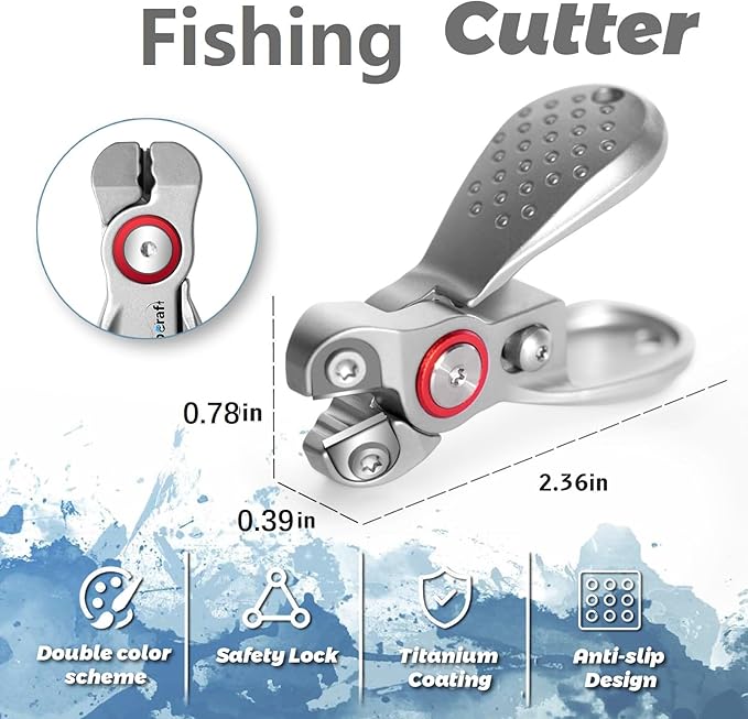 Portable Fishing Line Cutter Mini Stainless Steel Braid Line Remover Scissors Clipper Nippers Quick Fly Fishing Knot Tying Tool Accessories with Retractors Small Mono and Fluoro Lines Cutters