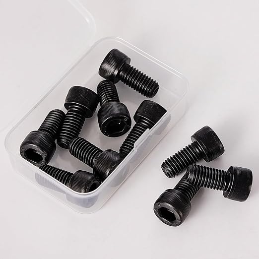 YIIFLY M12-1.75 x 35mm Socket Head Cap Screws, M12x1.75 Bolt, 12.9 Grade Alloy Steel, Allen Socket Drive, Black Oxide Finish, Full Thread, Quantity 8,