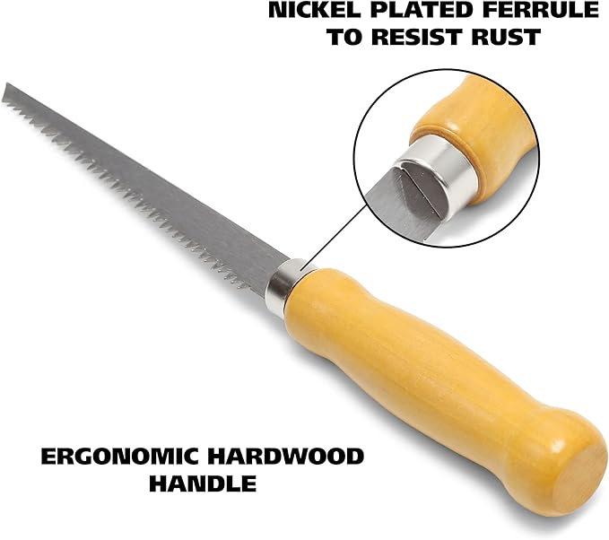 GreatNeck WL6C 6-Inch Wallboard Saw, Drywall and Sheetrock Tool, Keyhole Saw Blade, Sheetrock and Drywall Handsaw