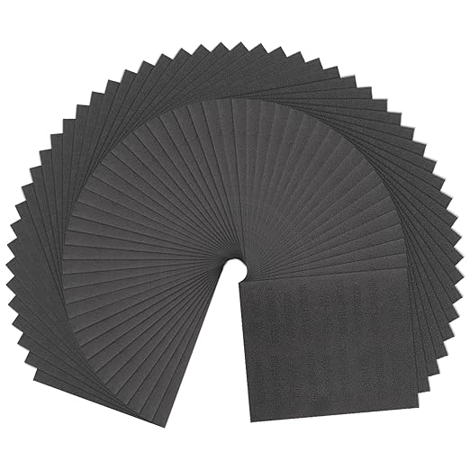 HARFINGTON 50pcs Sandpaper 220 Grit 9 x 11 Inch C-Weight Backing Silicon Carbide Abrasive Wet Dry Sanding Sheets for Wood Finishing, Metal Sanding, Automotive Polishing