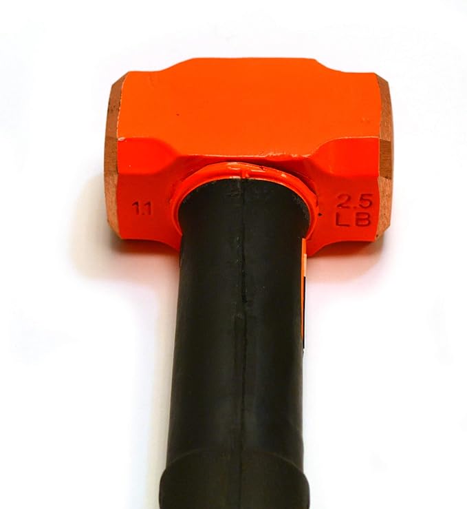Groz 34603 16" Indestructible Copper Head Striking Hammer, 2.5 lb