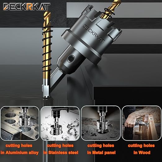 2-Pack 1-1/8" TCT Hole Saws for Hard Metal, Heavy Duty 28mm Tungsten Carbide Tipped Hole Cutters Set with Spring-Loaded Pilot Drill Bits for Stainless Steel, Metal, Iron, and Plastic