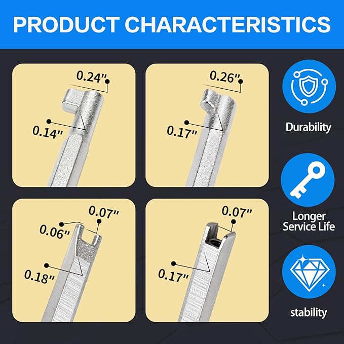 Universal Refrigerant Locking Cap Key 2 Pack ??HVAC Tool Kit for AC Service, Removal & Installation of Refrigerant Locking Caps, Compatible with 410A and R22